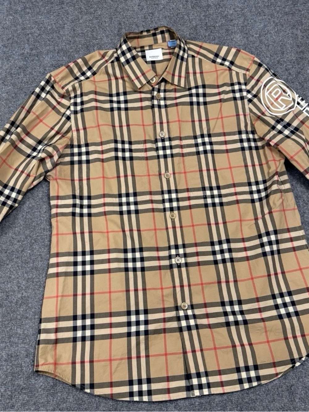 BURBERRY Buttoned Up Collared Shirt Check Large L - Picture 2 of 14